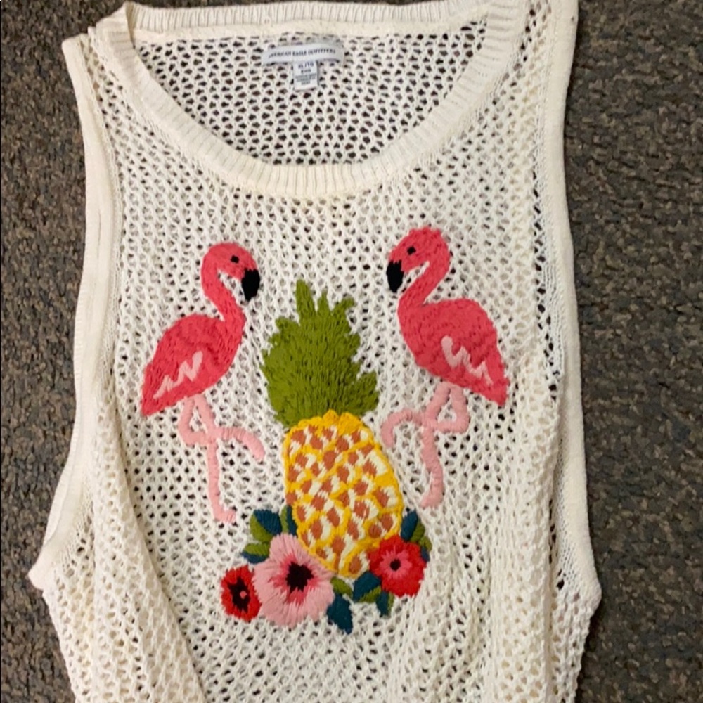Flamingo and Pineapple Tank